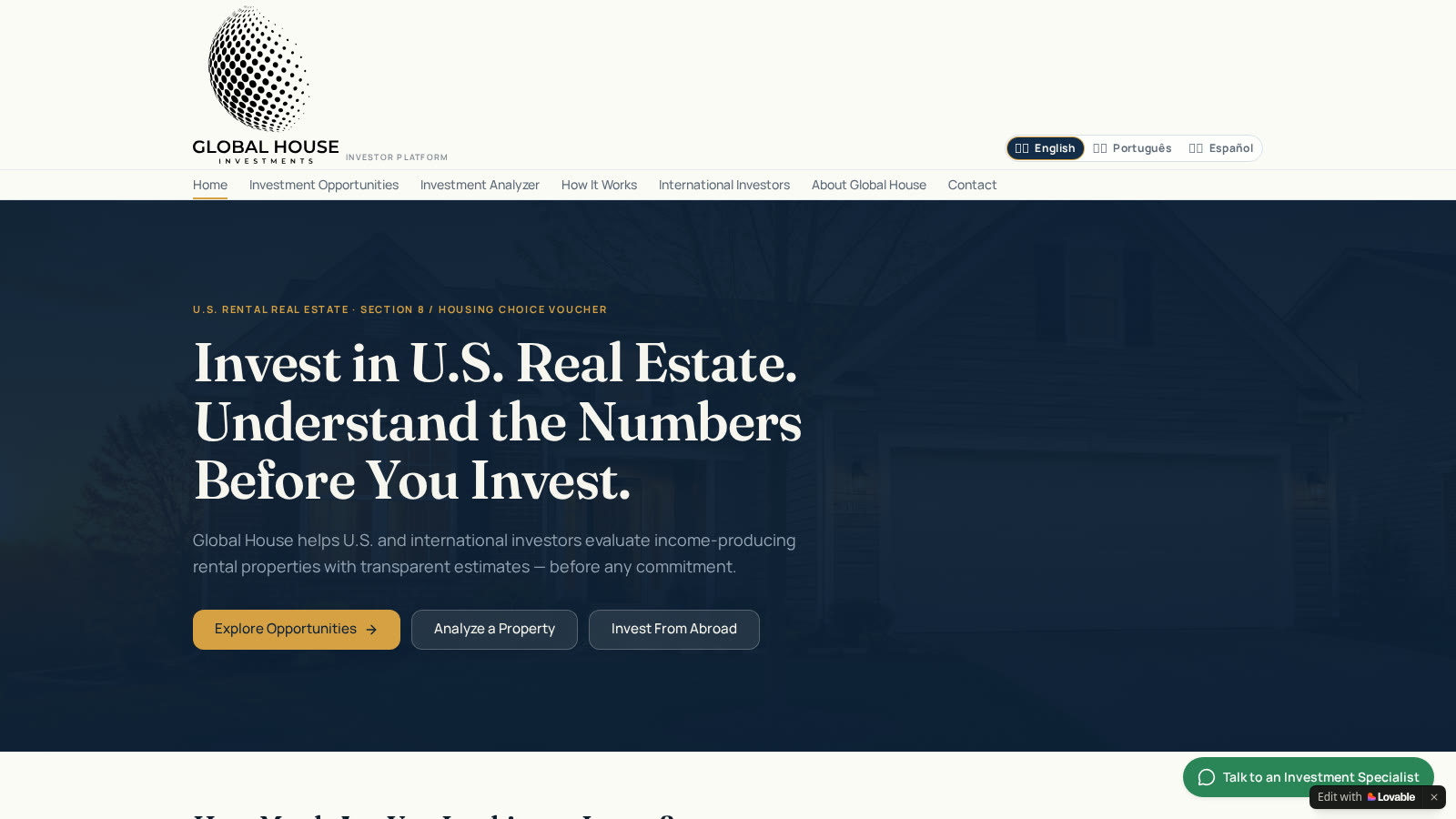 Global House Investor Platform